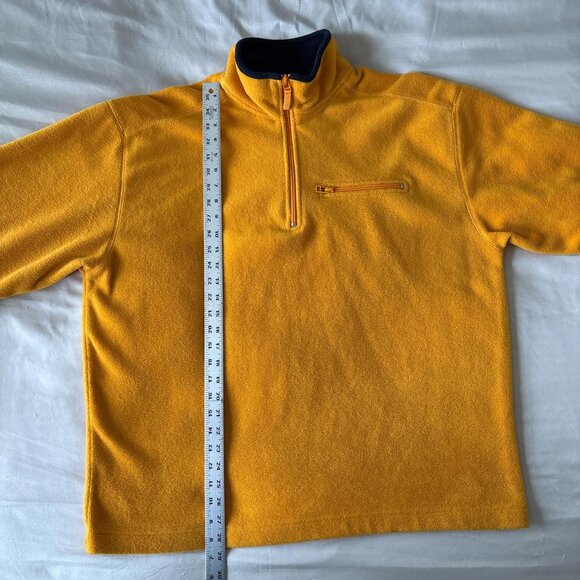 GAP Yellow Quarter Zip Fleece Sweater with Zip Chest Pocket. Size XL. - Picture 5 of 5